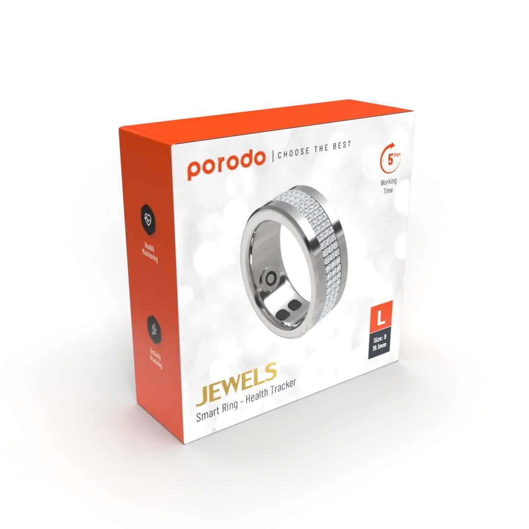 Porodo Jewels Smart Wearable Lady Ring Size 9 - Linkphones Center